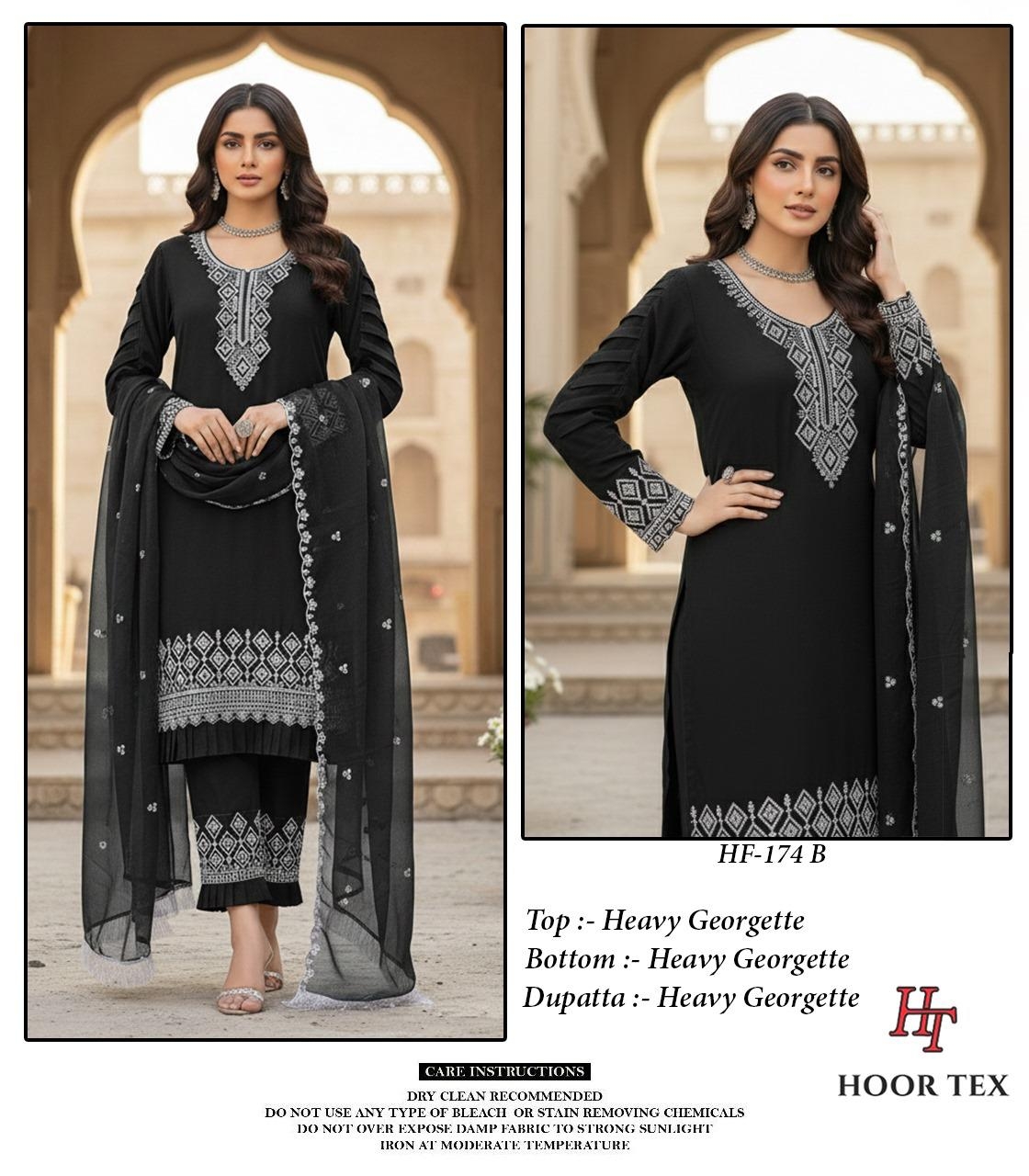 HOOR TEX HF-174 series A To D Hevy Georgette With Zarkan Work suit in wholesale surat