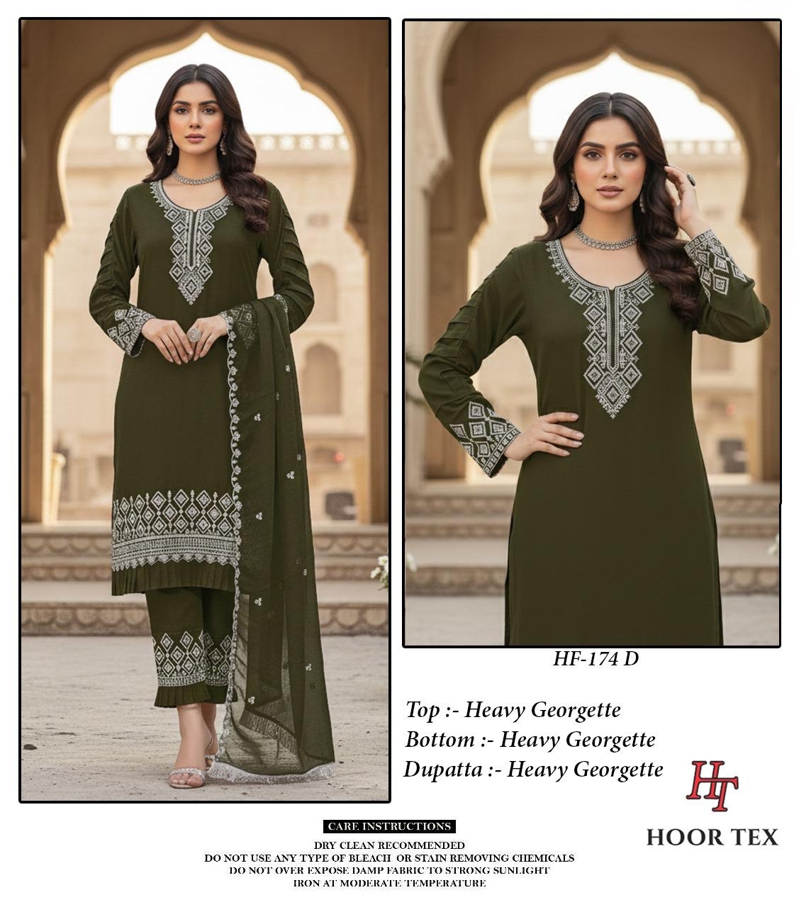 HOOR TEX HF-174 series A To D Hevy Georgette With Zarkan Work suit in wholesale surat