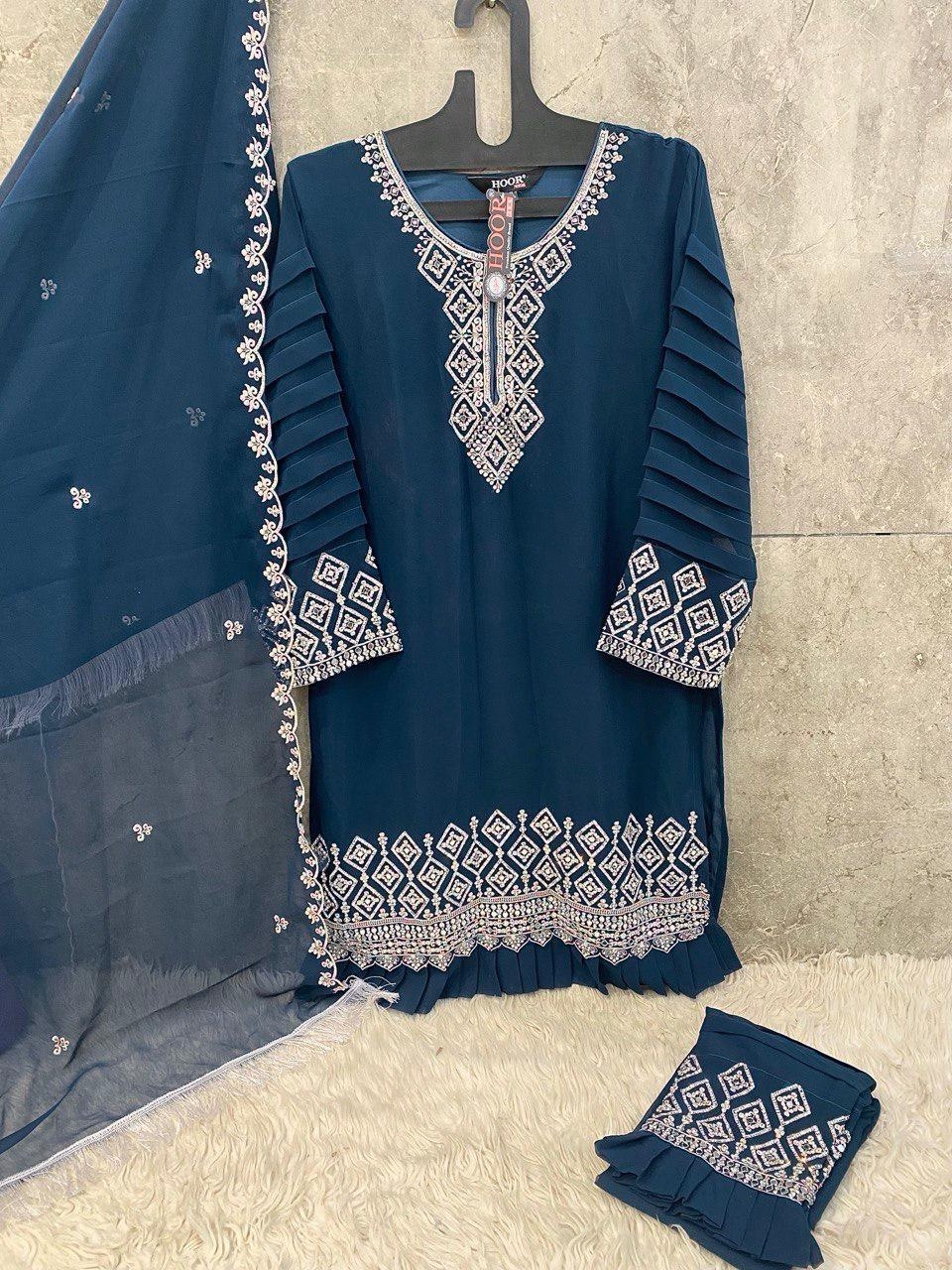 HOOR TEX HF-174 series A To D Hevy Georgette With Zarkan Work suit in wholesale surat