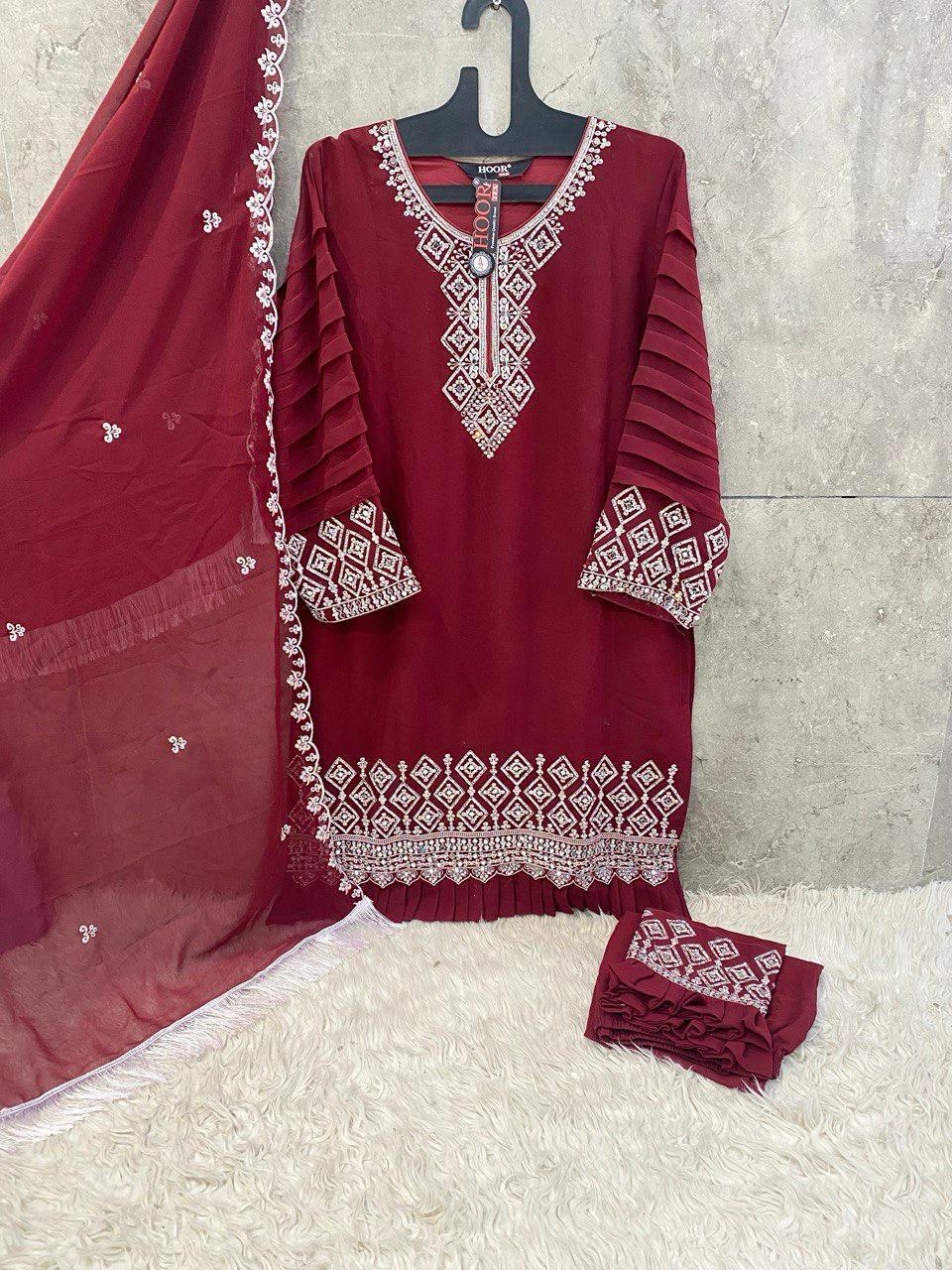 HOOR TEX HF-174 series A To D Hevy Georgette With Zarkan Work suit in wholesale surat