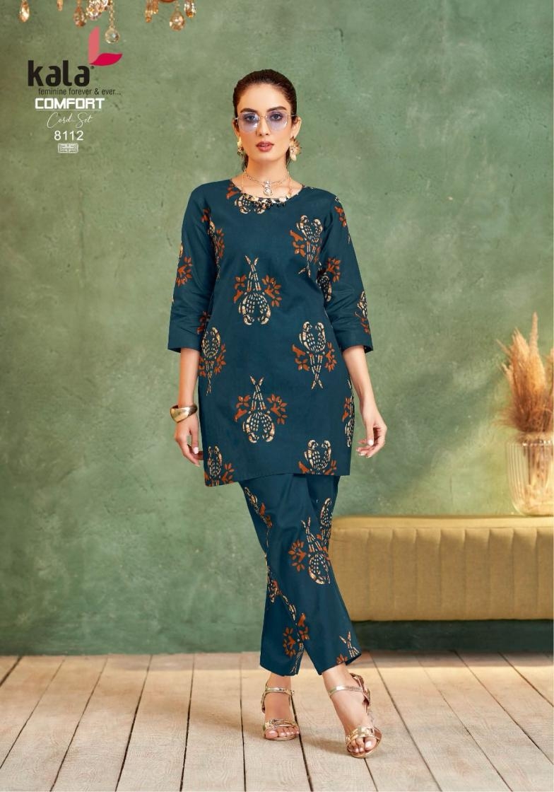 kala tarika comfort co-ord set vol 4 series 8101 to 8112 cotton readymade stylish co-ord set in wholesale surat