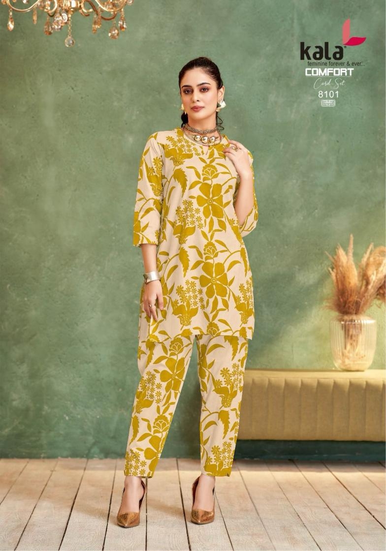 kala tarika comfort co-ord set vol 4 series 8101 to 8112 cotton readymade stylish co-ord set in wholesale surat