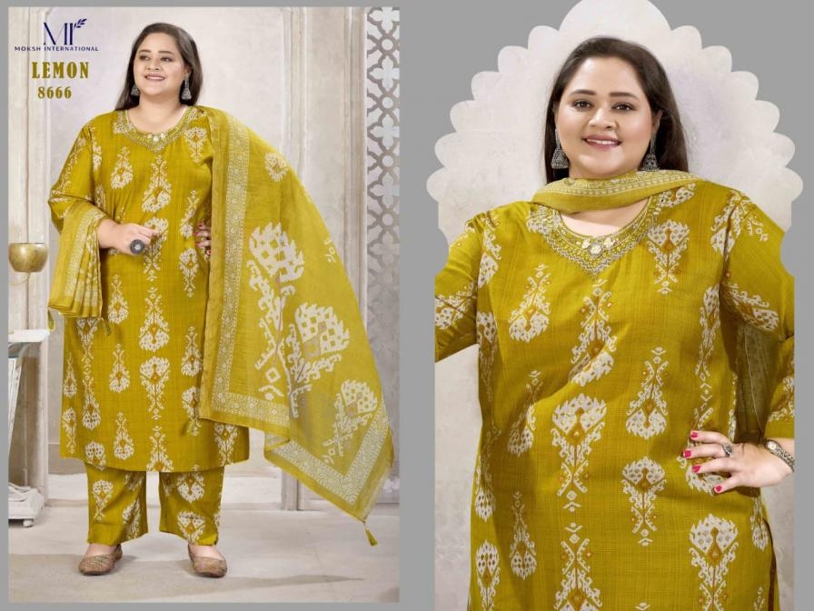 MOKSH PLUS SIZE GLORY VOL-1 SERIES 8665 to 8667 PLUS SIZE CATALOUGE IN WHOLESALE SURAT