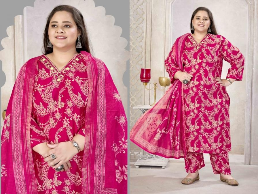 MOKSH PLUS SIZE GLORY VOL-1 SERIES 8665 to 8667 PLUS SIZE CATALOUGE IN WHOLESALE SURAT