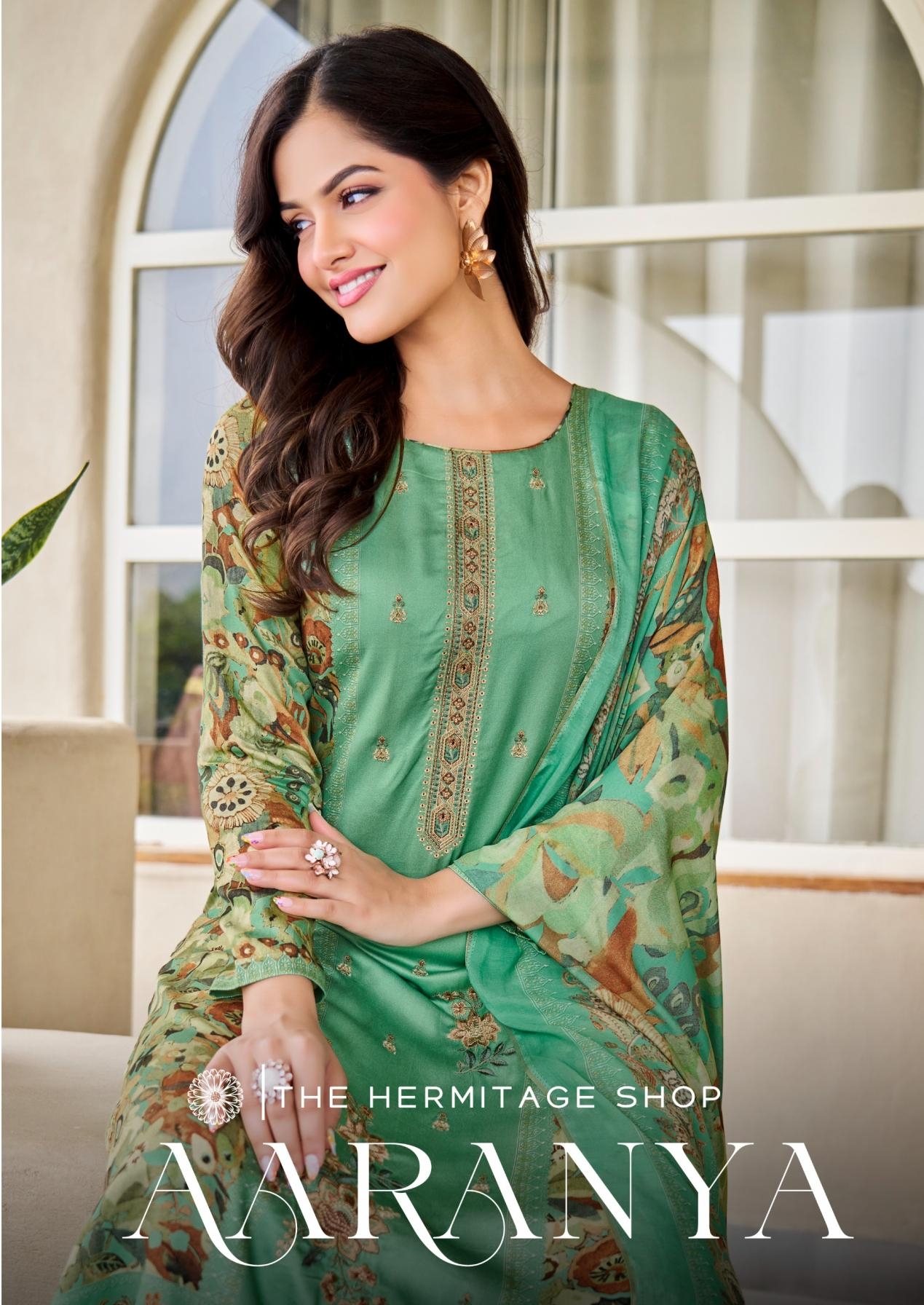 the hermitage aaranya series 01 to 06 pretty cotton satin pakistani salwar kameez in wholesale surat