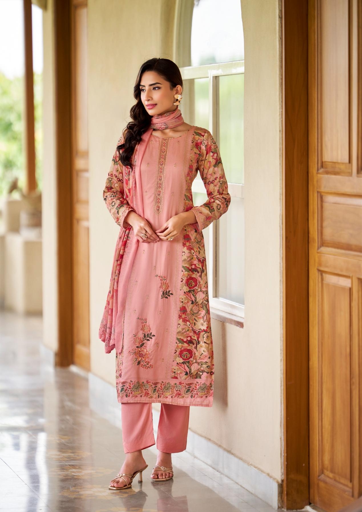 the hermitage aaranya series 01 to 06 pretty cotton satin pakistani salwar kameez in wholesale surat