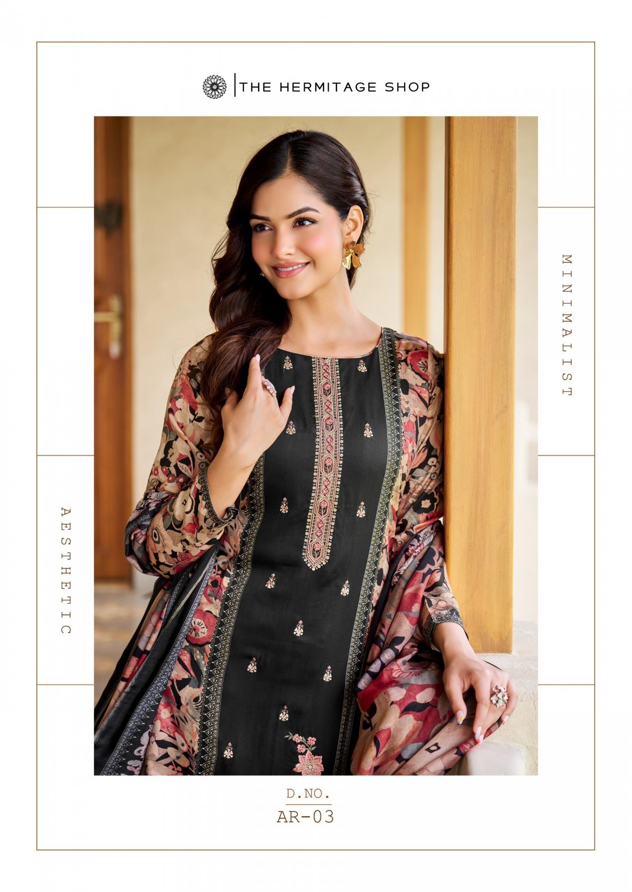 the hermitage aaranya series 01 to 06 pretty cotton satin pakistani salwar kameez in wholesale surat