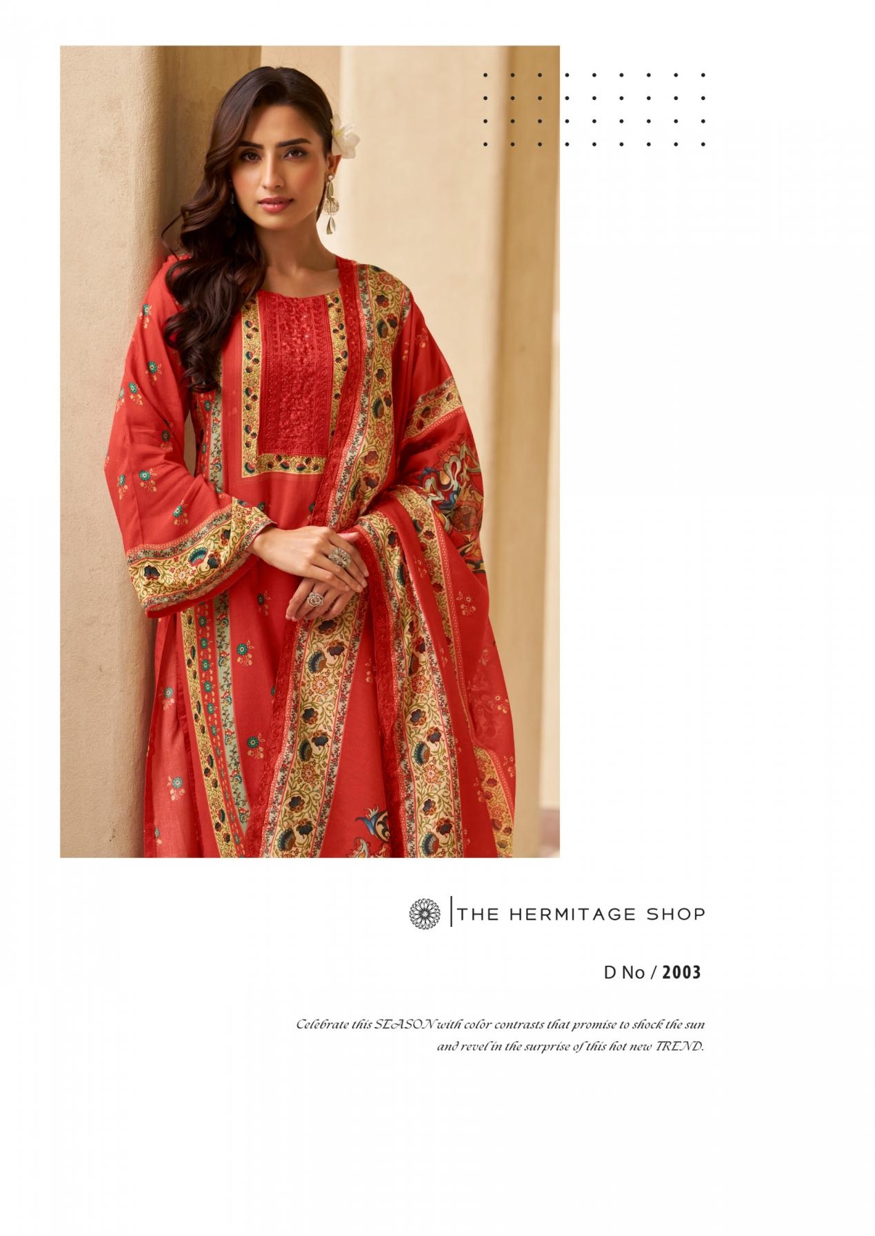 the hermitage bagh vol 5 series 2001 to 2006 viscose lawn full stitch pakistani big size suit in wholesale surat