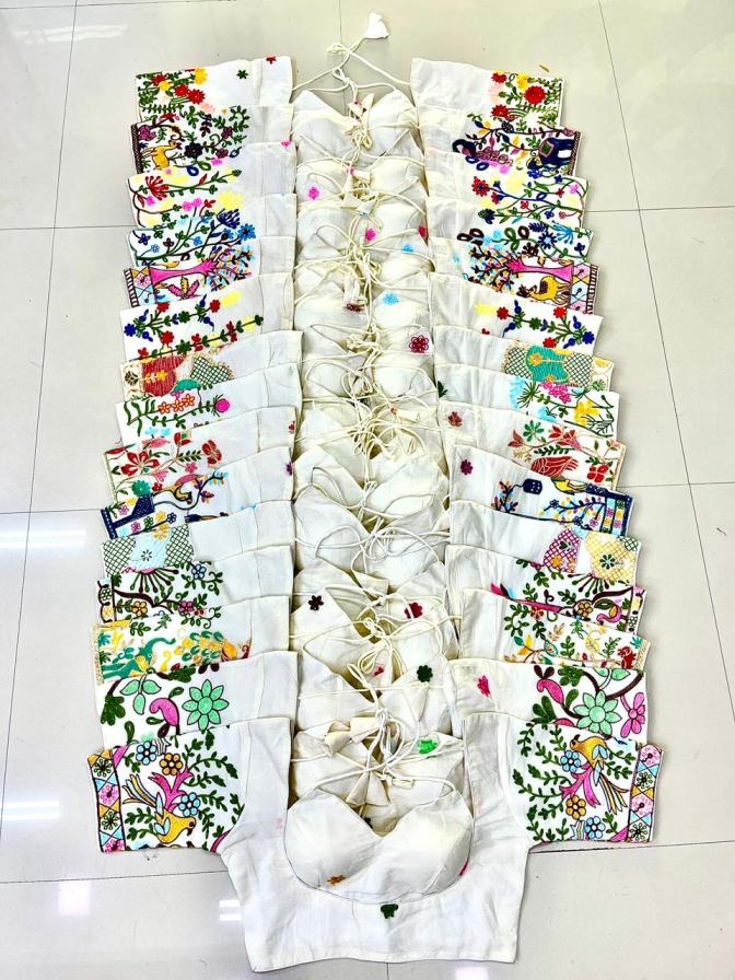 cc masaba cora cotton multy colours designer readymade blouse in wholesale surat