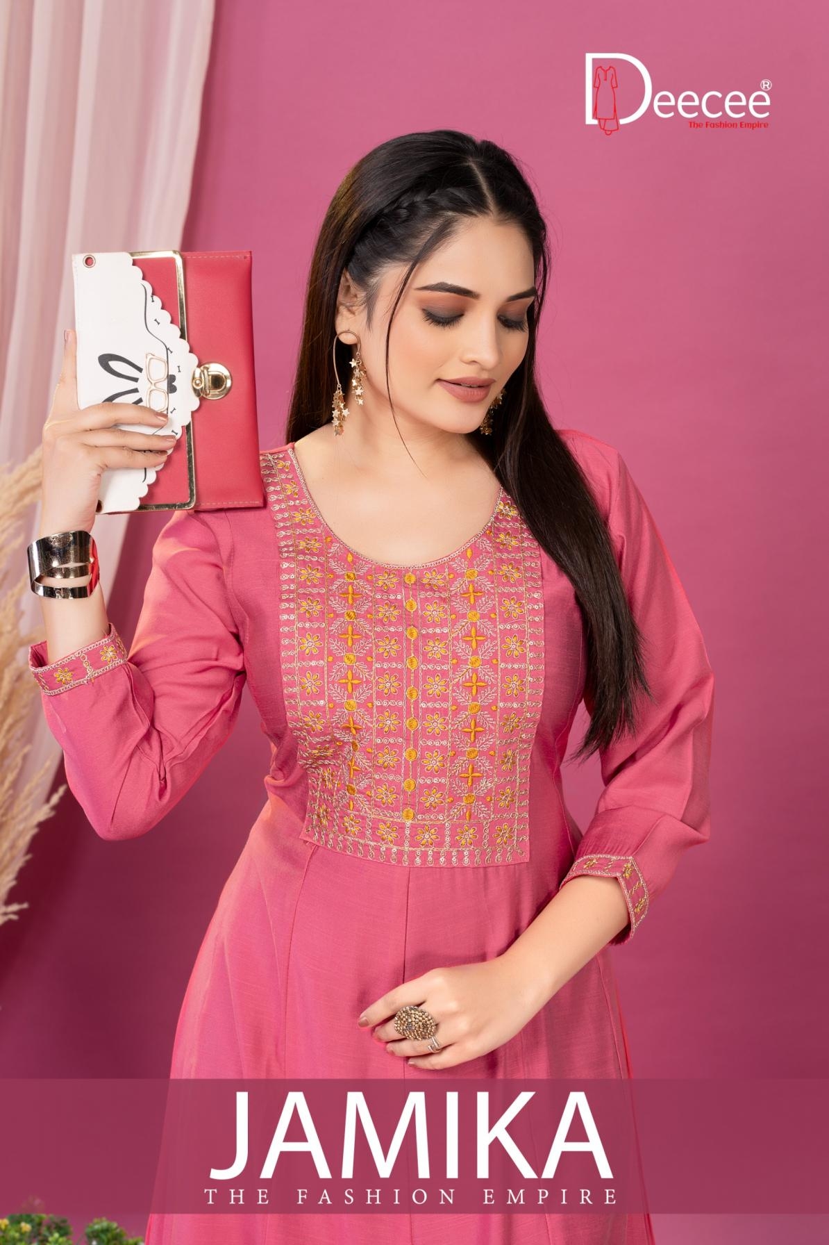 deecee jamika series 101 to 106 Imported slub readymade stylish big size long kurti in wholesale surat