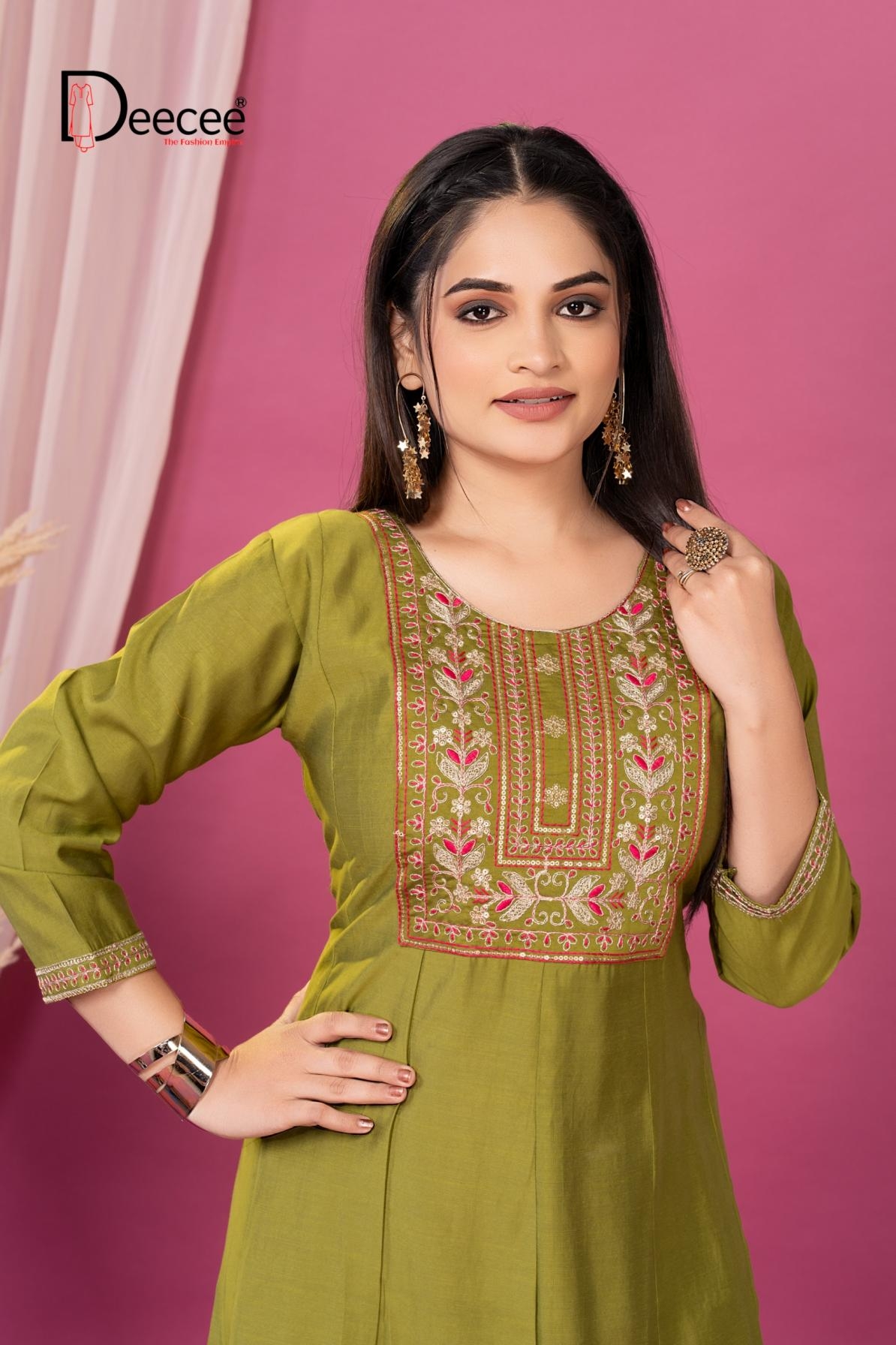 deecee jamika series 101 to 106 Imported slub readymade stylish big size long kurti in wholesale surat
