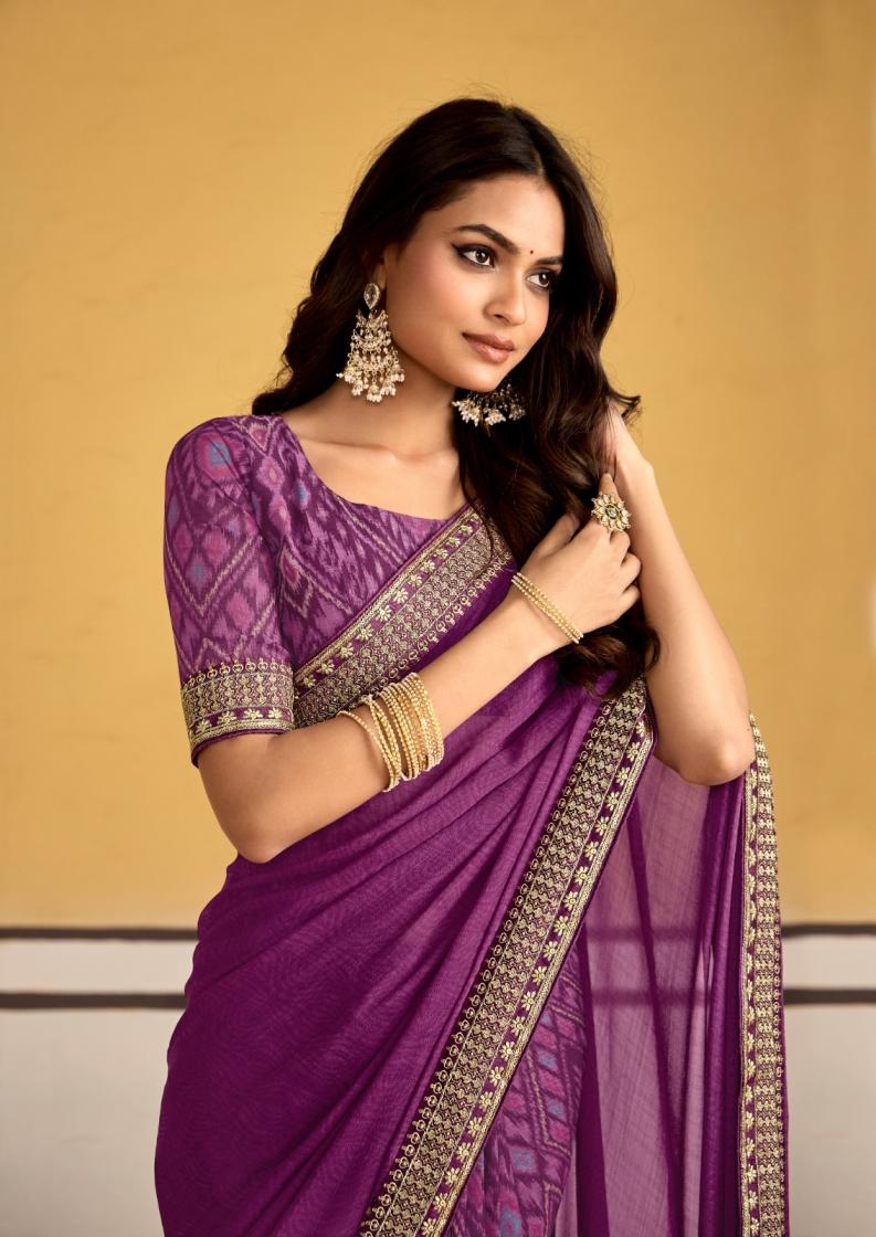 stavan titan series 1001 to 1010 georgette embroidery work gorgeous look saree in wholesale surat