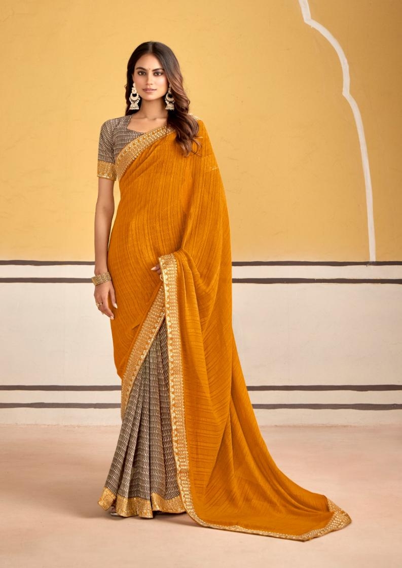 stavan titan series 1001 to 1010 georgette embroidery work gorgeous look saree in wholesale surat