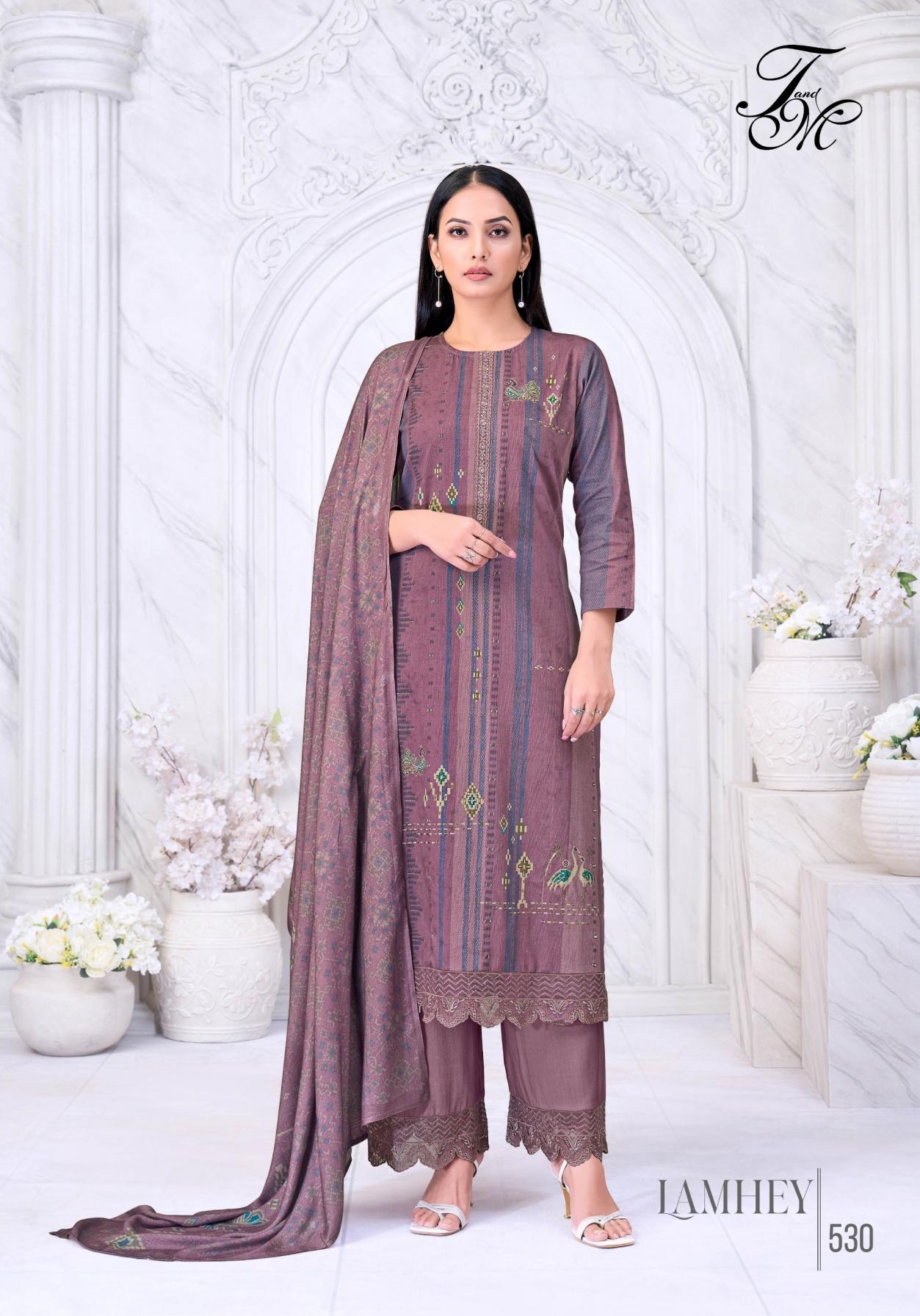 t&m lamhey series 510 to 540 corduroy pretty look salwar kameez in wholesale surat