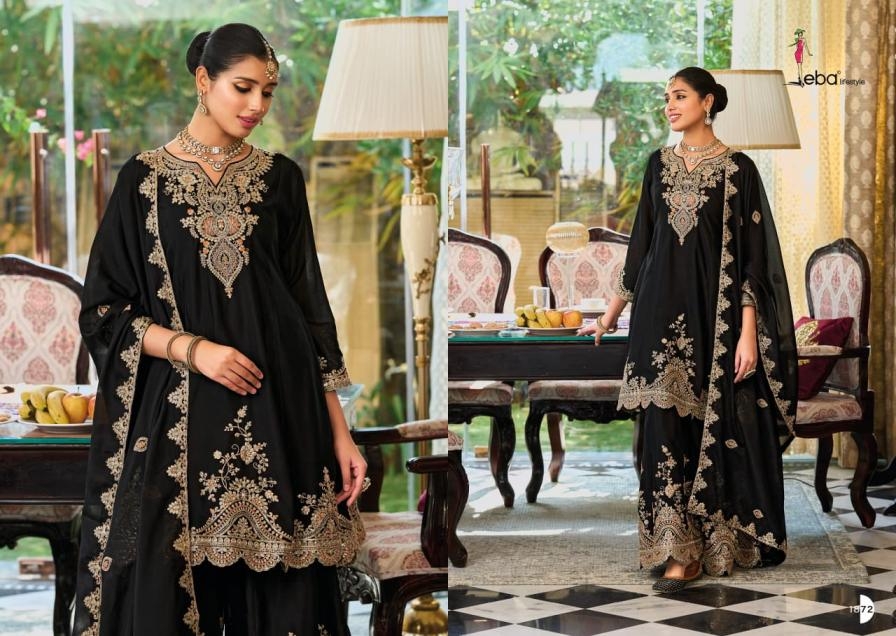 eba lifestyle kalista series 1872-1873 chinon with emboidery work wholesale suit 