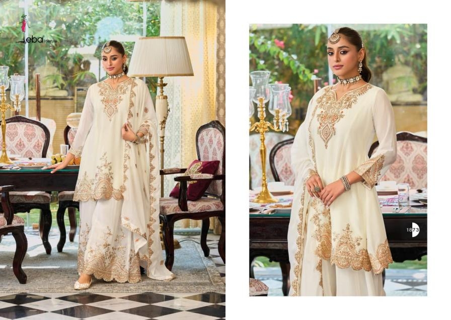 eba lifestyle kalista series 1872-1873 chinon with emboidery work wholesale suit 