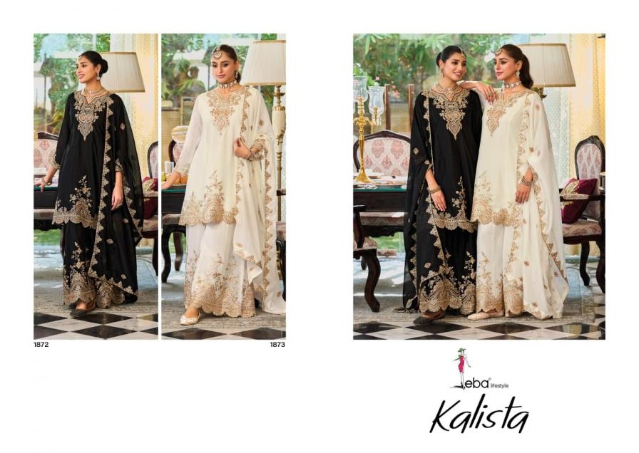 eba lifestyle kalista series 1872-1873 chinon with emboidery work wholesale suit 