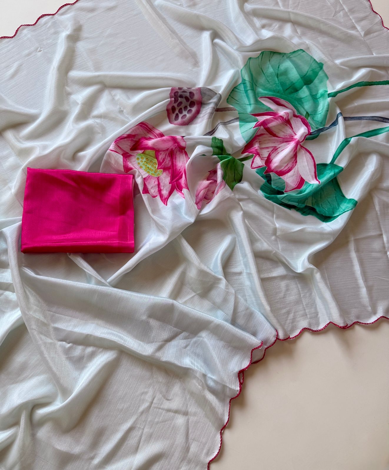 New Catalogue Soft Shinon Fabric With Beautiful Floral  wholesale saree in surat