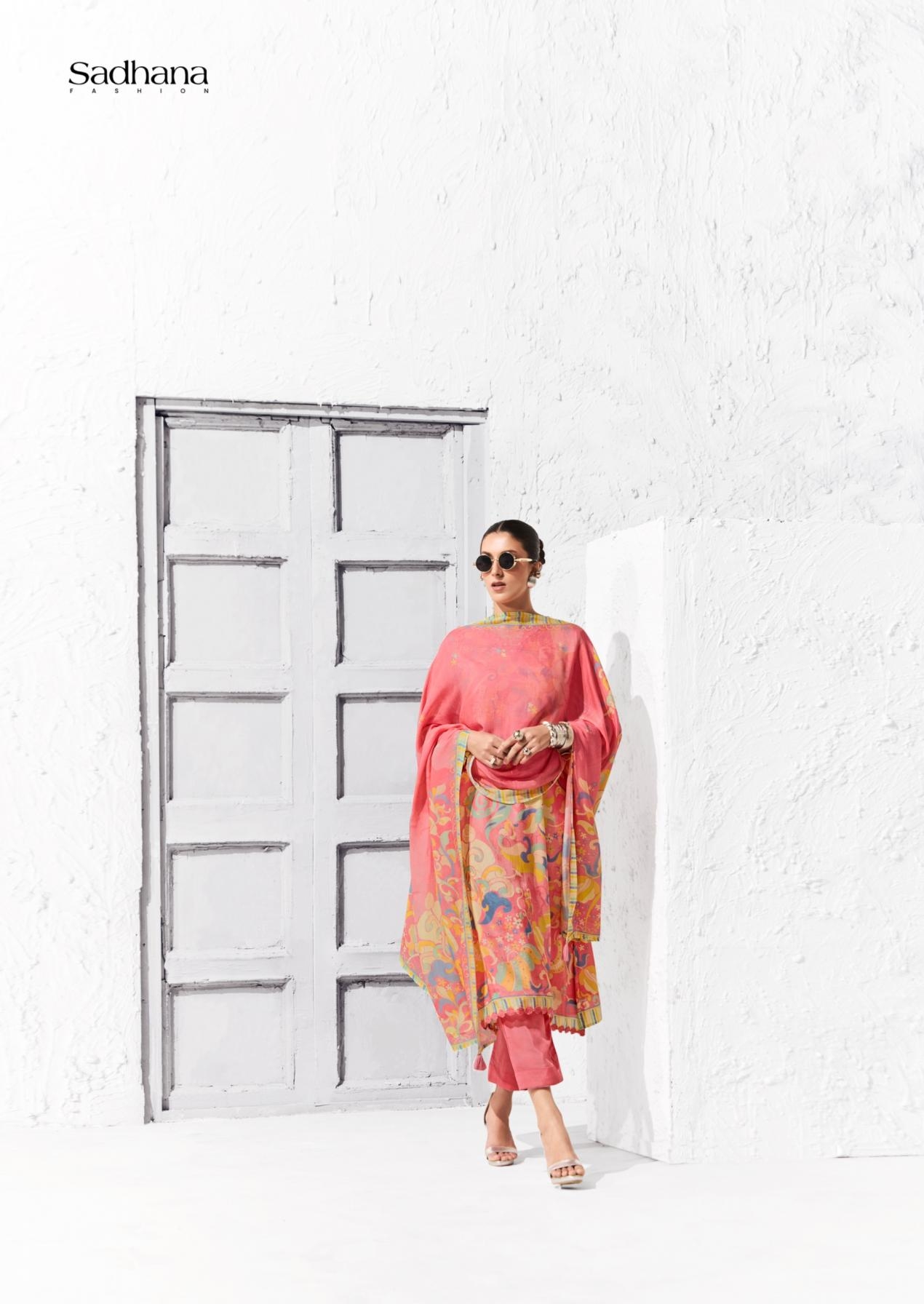 sadhana fashion coral series 11901-11906 bemberg muslin silk wholesale suit 