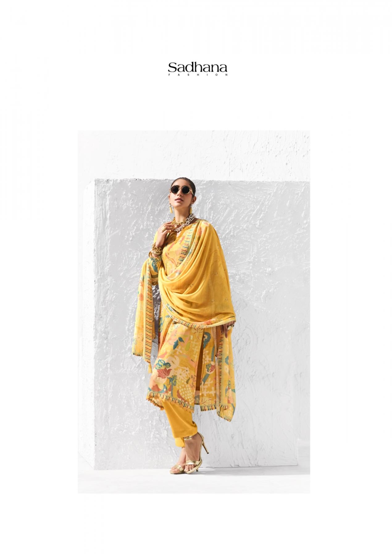 sadhana fashion coral series 11901-11906 bemberg muslin silk wholesale suit 