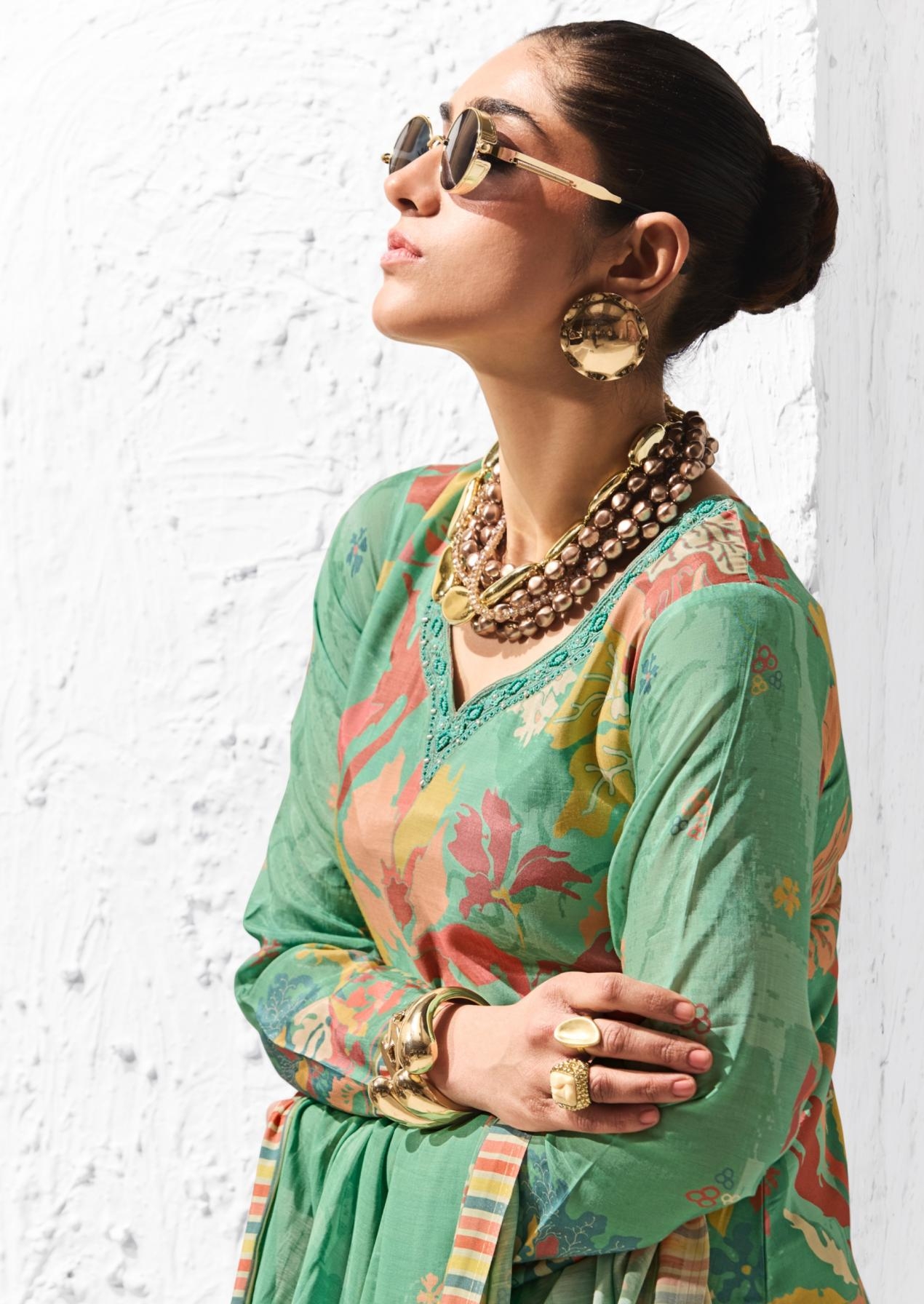 sadhana fashion coral series 11901-11906 bemberg muslin silk wholesale suit 