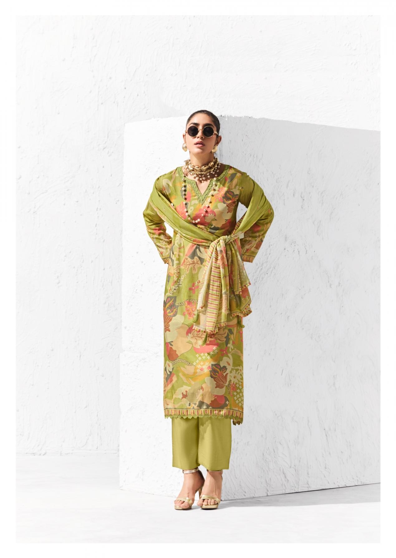 sadhana fashion coral series 11901-11906 bemberg muslin silk wholesale suit 