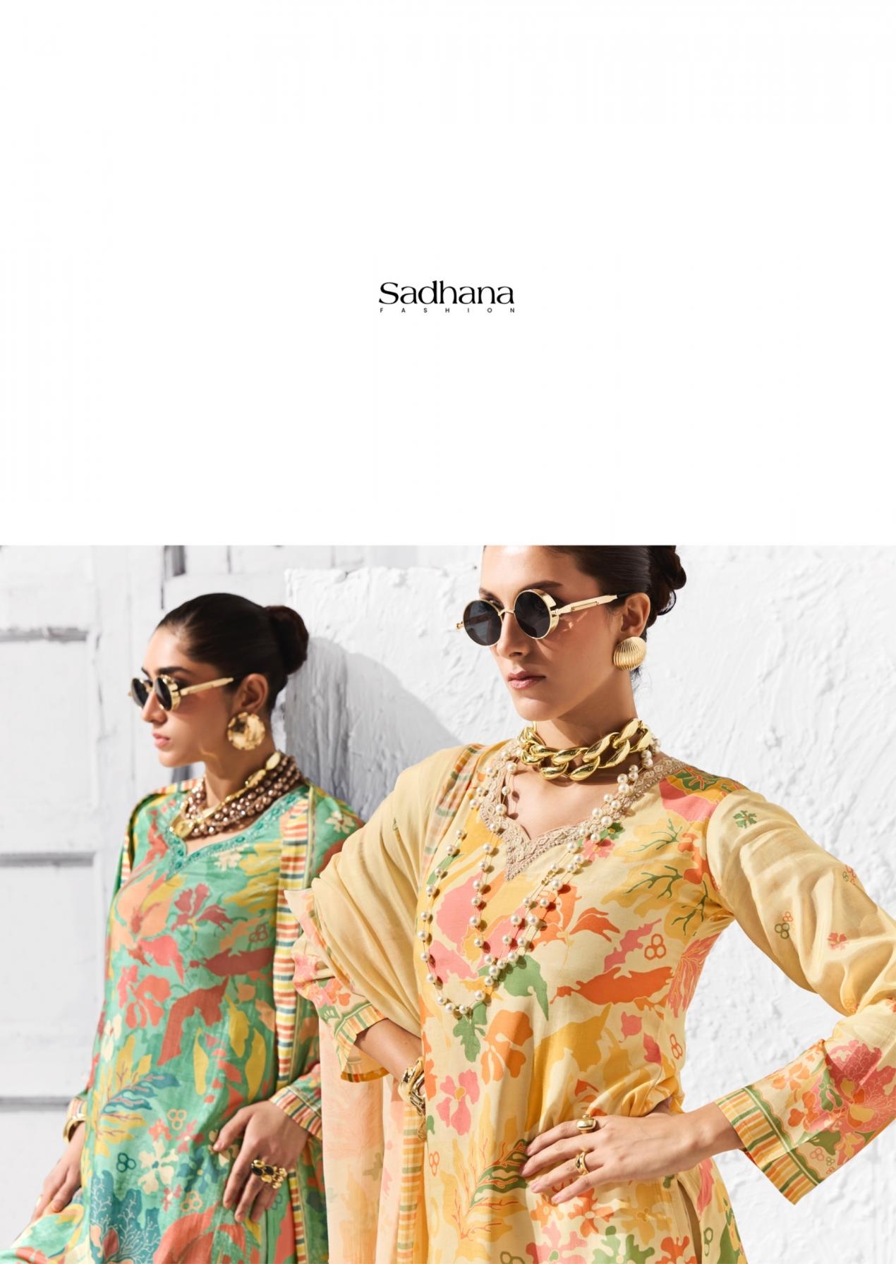 sadhana fashion coral series 11901-11906 bemberg muslin silk wholesale suit 