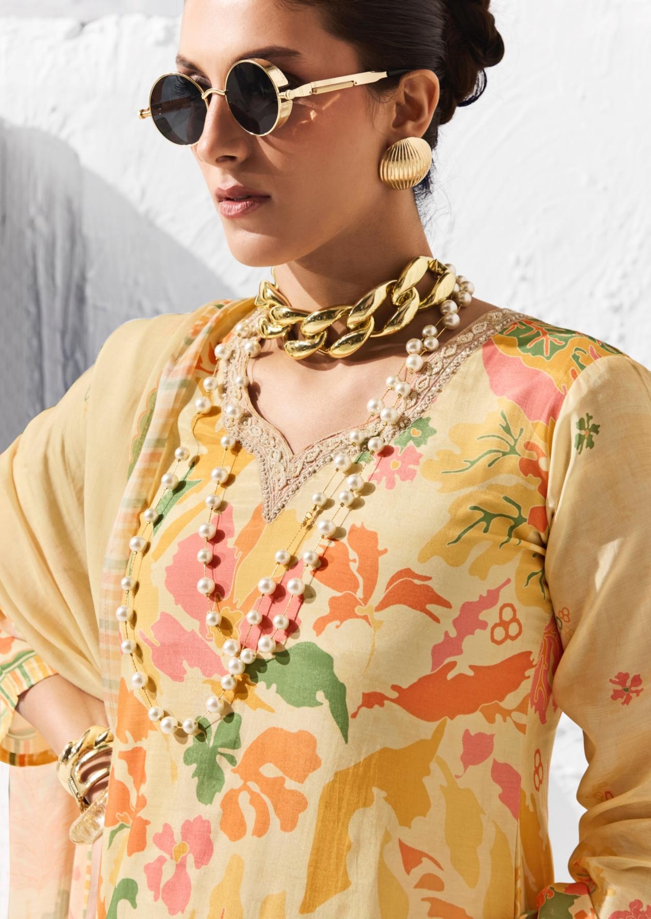 sadhana fashion coral series 11901-11906 bemberg muslin silk wholesale suit 