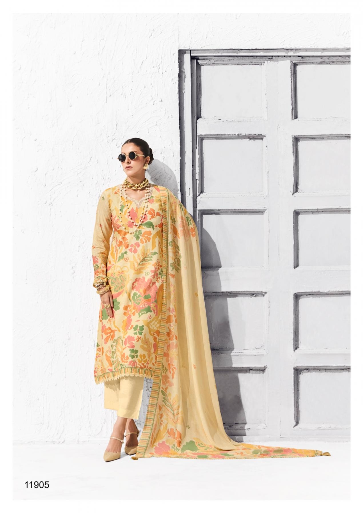 sadhana fashion coral series 11901-11906 bemberg muslin silk wholesale suit 