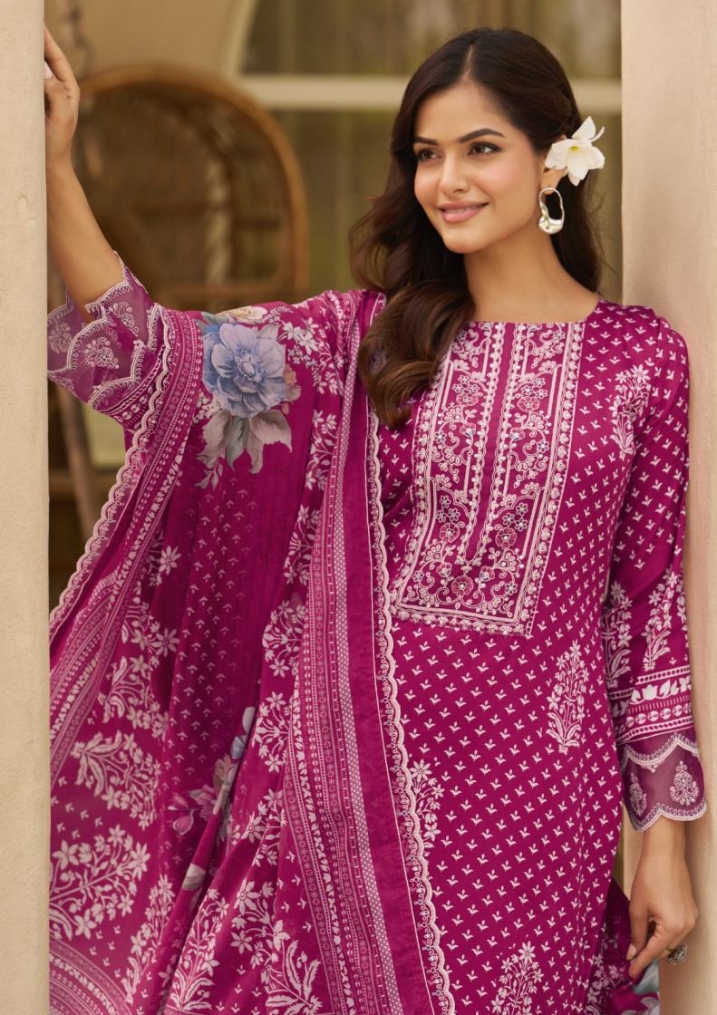 the hermitage sylhet series 201-206 viscose lawn wholesale suit 