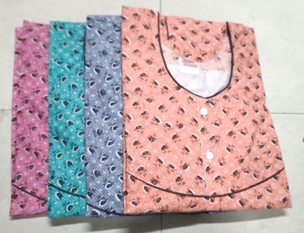 ruchee fashion cotton megya readymade 4 color matching women nighty