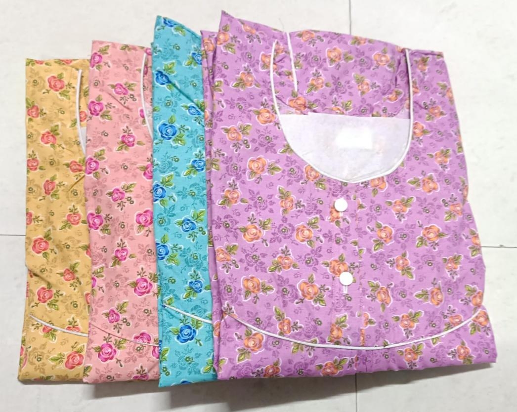 ruchee fashion cotton megya readymade 4 color matching women nighty