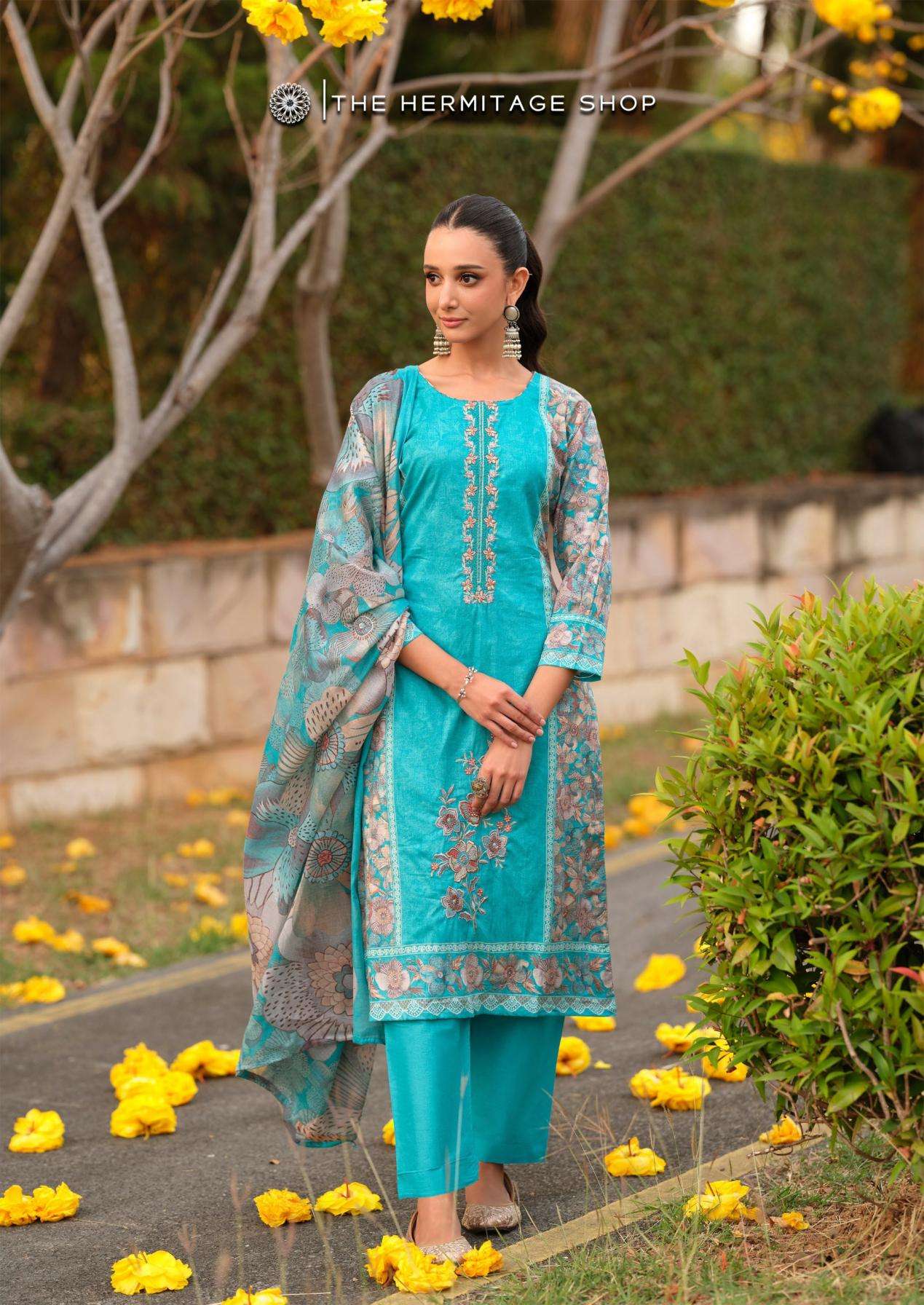 the hermitage shop breeze series 1001-1004 cambric lawn pakistani suits
