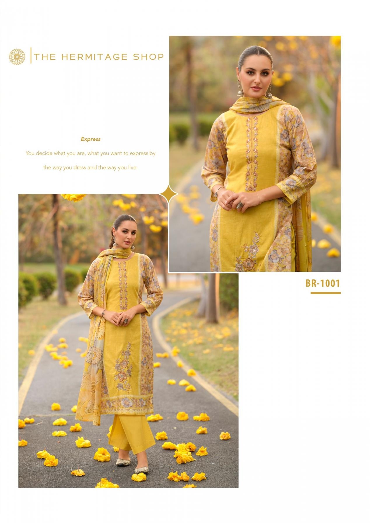 the hermitage shop breeze series 1001-1004 cambric lawn pakistani suits