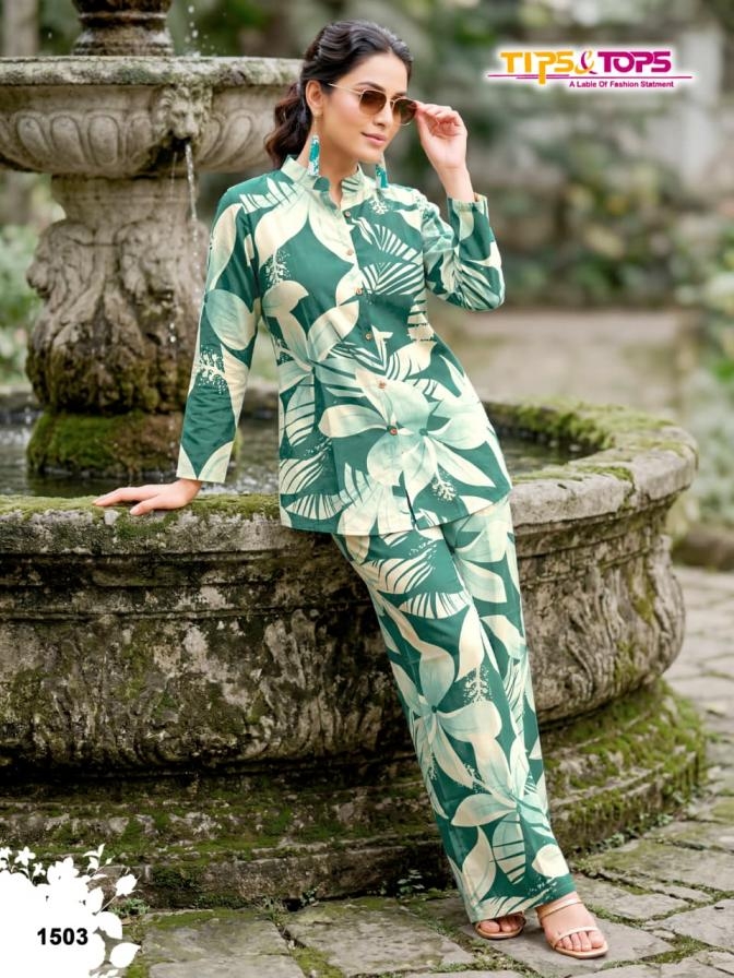 tips & tops fashion beats vol 15 series 1501-1506 Heavy Reyon Print cord sets