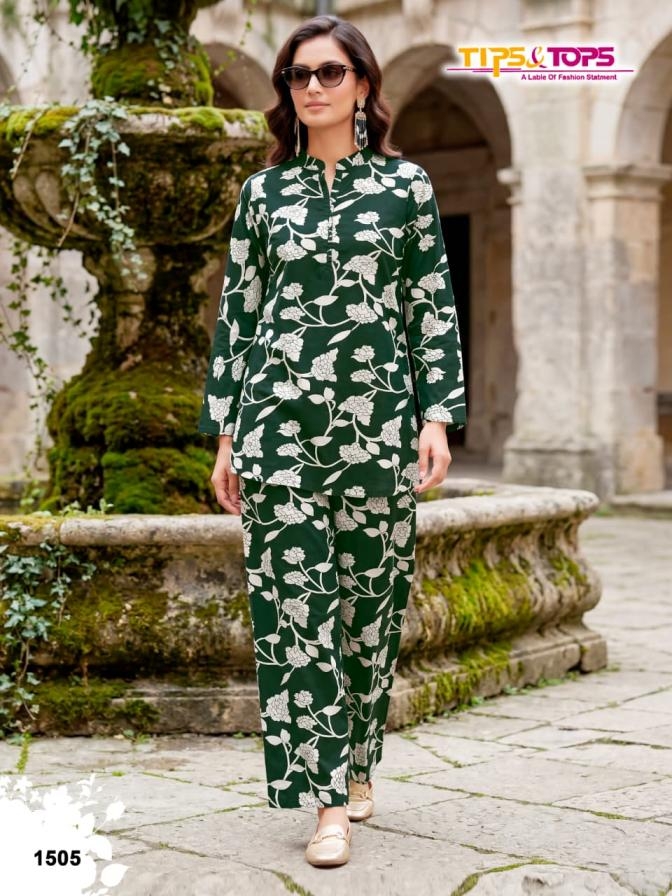 tips & tops fashion beats vol 15 series 1501-1506 Heavy Reyon Print cord sets