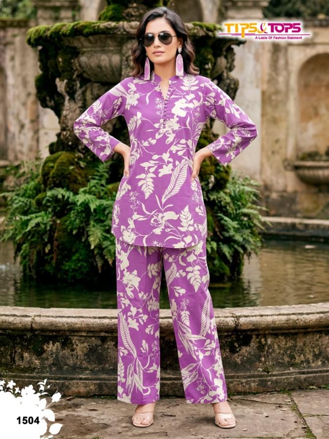 tips & tops fashion beats vol 15 series 1501-1506 Heavy Reyon Print cord sets