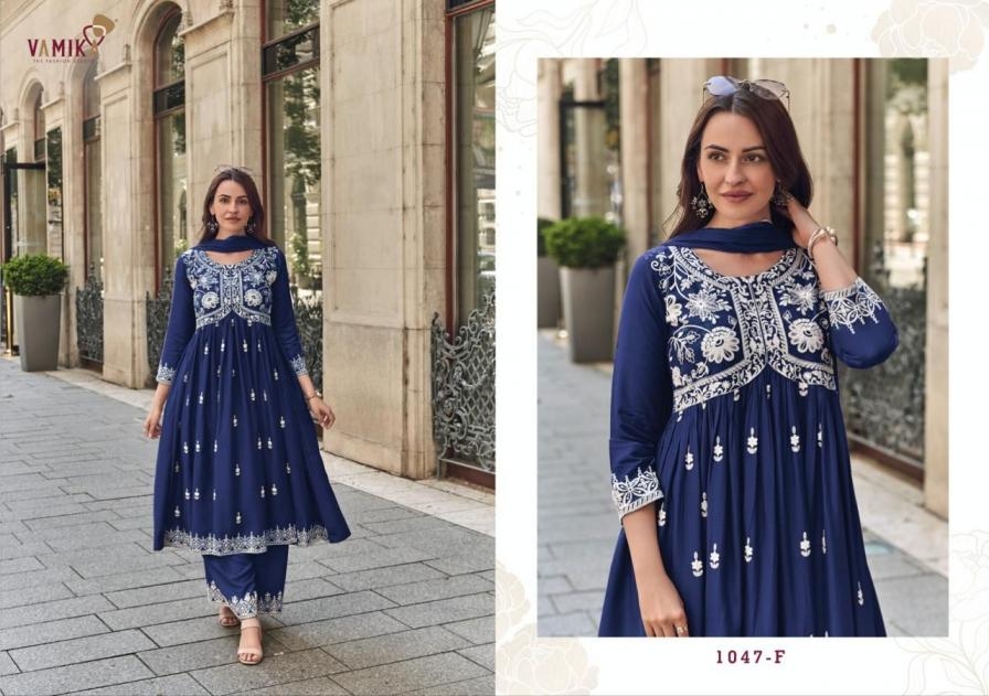 vamika lakhnavi vol 8 gold new color series 1048 rayon wholesale suit 