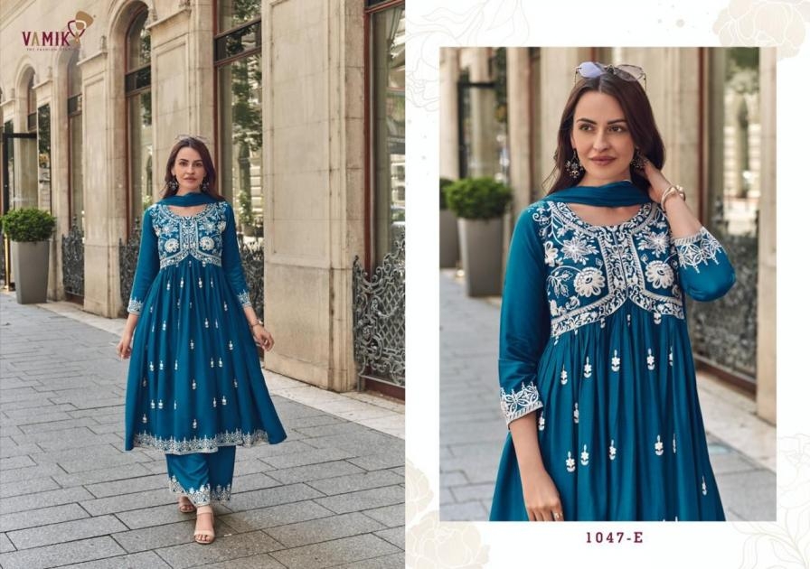 vamika lakhnavi vol 8 gold new color series 1048 rayon wholesale suit 