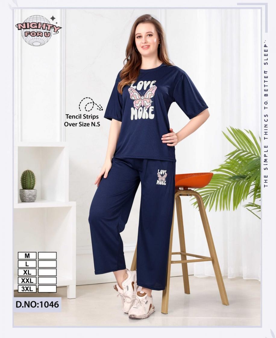 nighty for you 1046 hosiery over size night suit womens